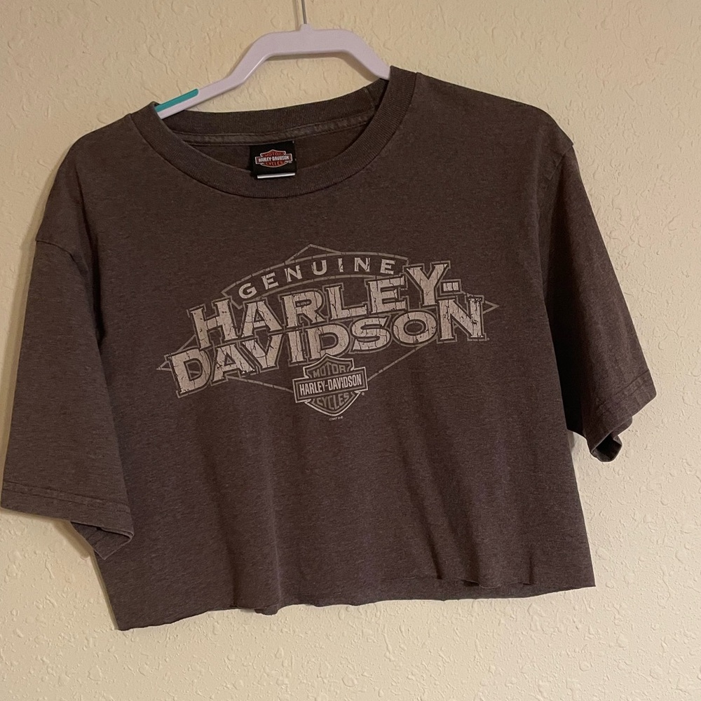 Harley-Davidson Brown Crop Top